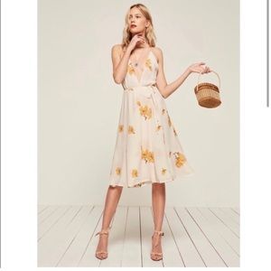 Reformation Dress Viscose Wrap Floral